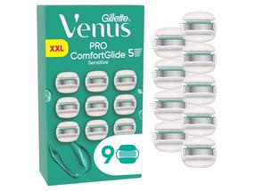 Keičiamos skustuvo galvutės, rinkinys Gillette Venus Pro ComfortGlide Sensitive, 9 vnt