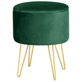 Pufs Akord Furniture Factory Lili, zaļa krās., 35 cm x 35 cm x 45 cm
