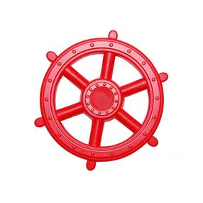 Vaikų žaidimų aikštelės priedas, kapitono vairas 4IQ Pirate Ship Steering Wheel, 41 cm x 41 cm, raudona sp.