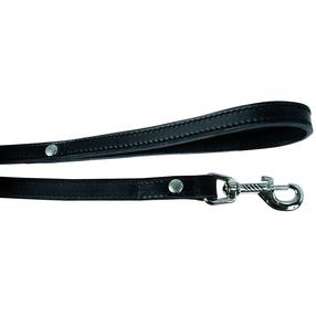 Šuns pavadėlis Zolux Leather Lined, juoda sp., 1 m x 16 mm