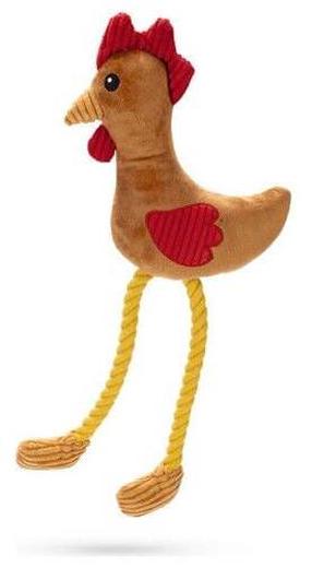 Žaislas šuniui, pliušinis Beeztees Chicken Kippi 619178, 42 cm, ruda sp.