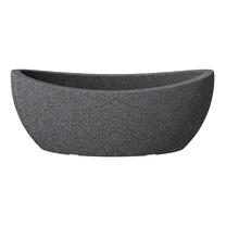 Gėlių vazonas Scheurich Schwarz-Granit 55371, plastikinis, 58 cm x 24 cm, Ø 58 cm, tamsiai pilka sp.