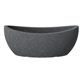 Gėlių vazonas Scheurich Schwarz-Granit 55371, plastikinis, 58 cm x 24 cm, Ø 58 cm, tamsiai pilka sp.