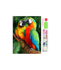Deimantinė mozaika Diamond Mosaic Parrots, įvairių spalvų