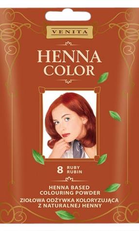 Spalvota pudra Venita Henna Color, ruby, Ruby 8, 25 ml