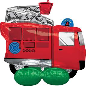 Fooliumist õhupall erikujuga Amscan AirLoonz Fire Truck, punane v.