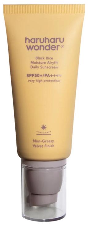 Krēms iedeguma kopšanai sejai Haruharu Wonder Black Rice Moisture Airyfit SPF50+, 50 ml