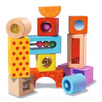 Kaladėlės Eichhorn Color Sound Building Blocks, įvairių spalvų, 12 vnt.