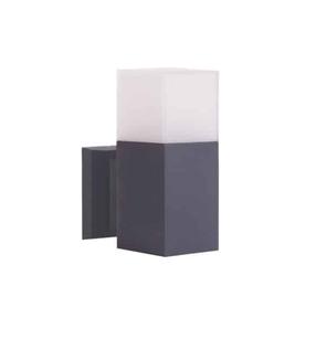 Sieninis lauko šviestuvas Su-Ma Cube, 20W, E27, IP44, tamsiai pilka sp., 8 cm x 20.8 cm