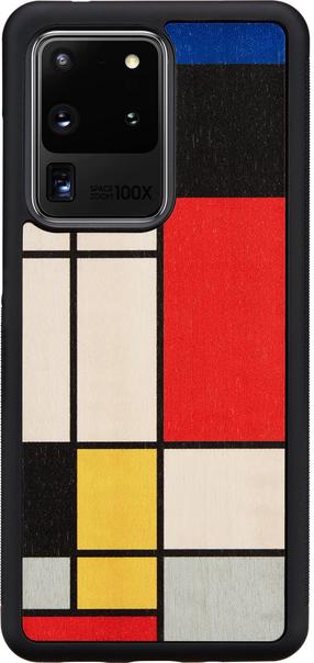 Чехол для телефона Man&Wood Case for Galaxy S20 Ultra Mondrian Wood, черный цв., Samsung