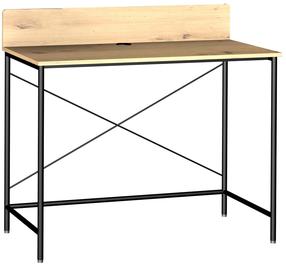 Rašomasis stalas Home4you Hedvig 40857, 100 cm x 49.5 cm, 102 cm, juoda sp./medžio sp.