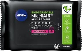 Dekoratīvās kosmētikas tīrīšanas lupatiņa Nivea MicellAIR Expert Waterproof, 20 gab.
