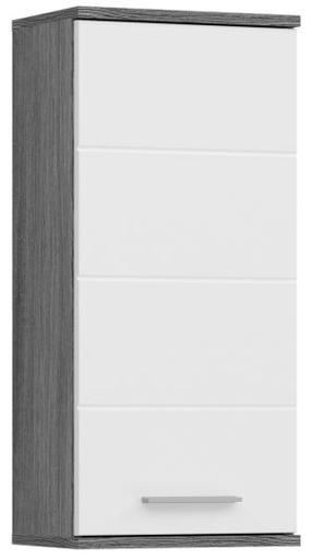 Pakabinama vonios spintelė MC Akcent Blake, balta sp./pilka sp., 25 cm x 35 cm x 77 cm