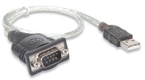 Adapteris Manhattan USB to Serial Converter USB A male, RS-232 male, 0.45 m, juoda sp.