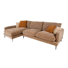 Kampinė sofa Daisy, smėlio sp., dešininė, 98 x 293 cm x 88 cm