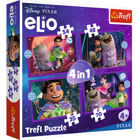 Dėlionė 4in1 Trefl Disney Elio, 20.5 cm x 28.5 cm, 207 vnt., įvairių spalvų