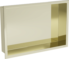 Встраиваемая настенная полка Mexen X-Wall-R, 10 см x 30 см x 45 см, золотой цв.