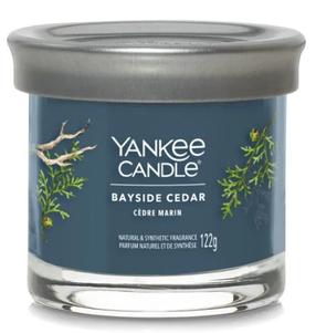 Свеча, ароматическая Yankee Candle Signature Bayside Cedar, 20 - 30 час, 122 г, синий цв.