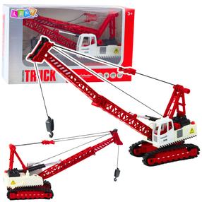  Rotaļu ceļamkrāns Lean Toys Engineering, balta krās./sarkana krās.