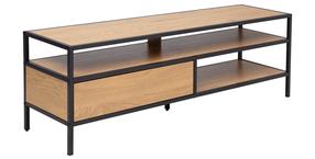 TV staliukas Home4you Hedvig, ruda sp./juoda sp., 33 cm x 120 cm x 40 cm