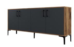Komoda Kalune Design Kiev 845HCT5301, tamsiai pilka sp., 78 cm x 180 cm x 35 cm