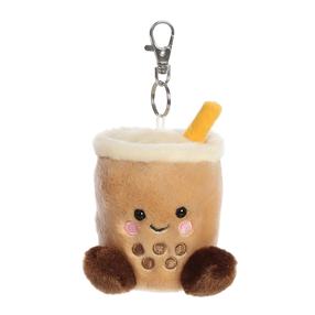 Pliušinis žaislas, raktų pakabukas Aurora Palm Pals Boba Tea, ruda sp., 11 cm