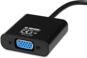 Adapteris iBOX HDMI To VGA IAHV01 HDMI male, VGA female, melna krās.