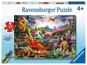 Dėlionė Ravensburger T-Rex Terror 05160, 18 cm x 26 cm, 35 vnt., įvairių spalvų