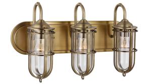 Lampa sienas Elstead Lighting Urban Restoration, E27, 3 x 60 W, caurspīdīga krās. / bronzas krās., 54.3 x 18.4 cm