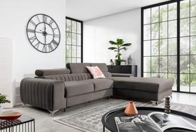 Kampinė sofa Grayson Loco 4, pilka sp., dešininė, 205 x 278 cm x 92 cm