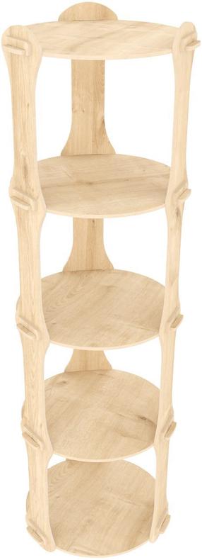 Напольная полка Kalune Design Yuvar, дубовый цв., 138 см x 39 см x 39 см