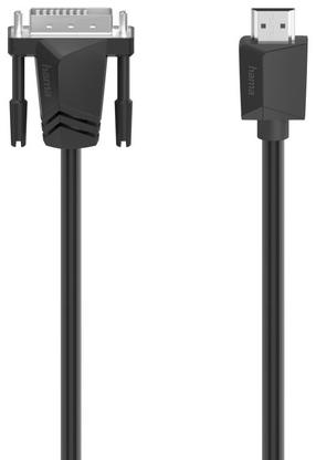 Kabelis Hama HDMI - DVI-D 4K HDMI, DVI-D, 1.5 m, melna krās.