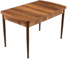 Valgomojo stalas išskleidžiamas Kalune Design Trend Barok, riešuto sp./ruda sp., 132 - 170 cm x 76.5 cm x 79 cm