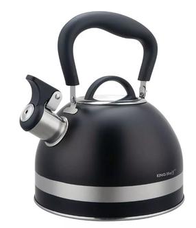 Tējkanna ar svilpi King Hoff, 1.8 l, melna krās.