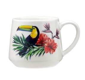 Puodelis Ambition Tropical Birds, balta sp./įvairių spalvų, 0.46 l