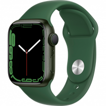 Išmanusis laikrodis Apple Watch Series 7 GPS, 41mm Green Aluminium Case with Clover Sport Band - Regular, žalia sp.