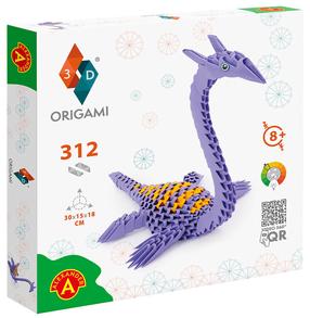 Набор для изготовления бумажных фигур Alexander 3D Origami Plezjozaur, oранжевый цв./фиолетовый цв.