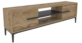 TV staliukas Kalune Design Eslem, ąžuolo sp./juoda sp., 29.6 cm x 120 cm x 43.6 cm