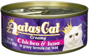 Šlapias kačių maistas Aatas Cat Creamy, žuvis/vištiena/tunas, 0.08 kg