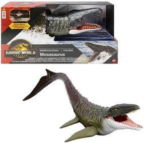 Žaislinė figūrėlė Mattel Jurassic World Super Colossal Mosasaurus JGB51, 100 cm, žalia sp.