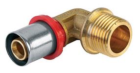 Presējams līkums TDM Brass 1675, 18mm x 1/2", misiņš