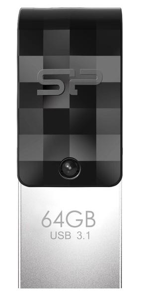USB atmintinė Silicon Power C31 USB, juoda sp., 64 GB