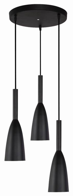 Lampa karināms Light Prestige Solin LP-181/3P BK 5907796368893, E27, 3 x 60 W, melna krās. / melna krās.