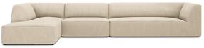 Kampinė sofa Micadoni Home Ruby 5 Seats, smėlio ruda sp., kairinė, 366 x 180 cm x 69 cm