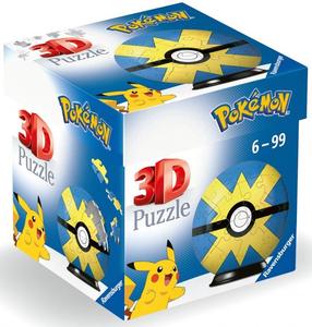 3D dėlionė Ravensburger Pokemon Quick Ball 11580, 7.5 cm x 7.5 cm, 54 vnt., mėlyna sp./geltona sp.