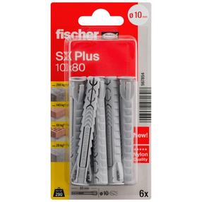 Kaištis Fischer SX Plus, plytoms/betonui, 10 mm x 80 mm, 6 vnt.