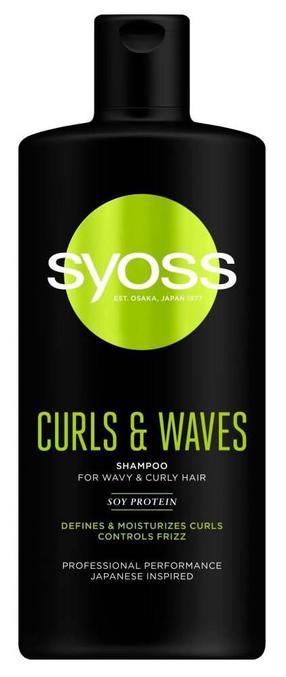 Šampūnas Schwarzkopf SYOSS Curls & Waves, 440 ml