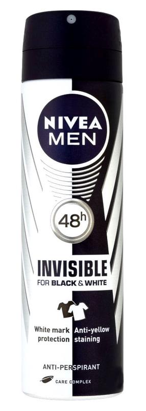Vīriešu dezodorants Nivea Men Invisible For Black & White, 200 ml