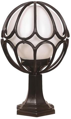 Pastatomas lauko šviestuvas Opviq BSU-68081-BSY-M8-KOP, 60W, E27, IP65, juoda sp., 30 cm x 50 cm
