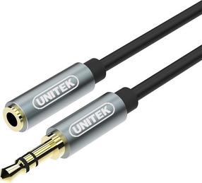 Vads Unitek 3.5mm / 3.5mm 3.5 mm female, 3.5 mm male, 1 m, melna krās.